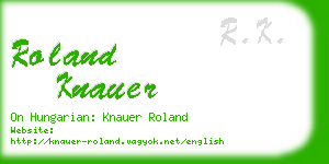 roland knauer business card